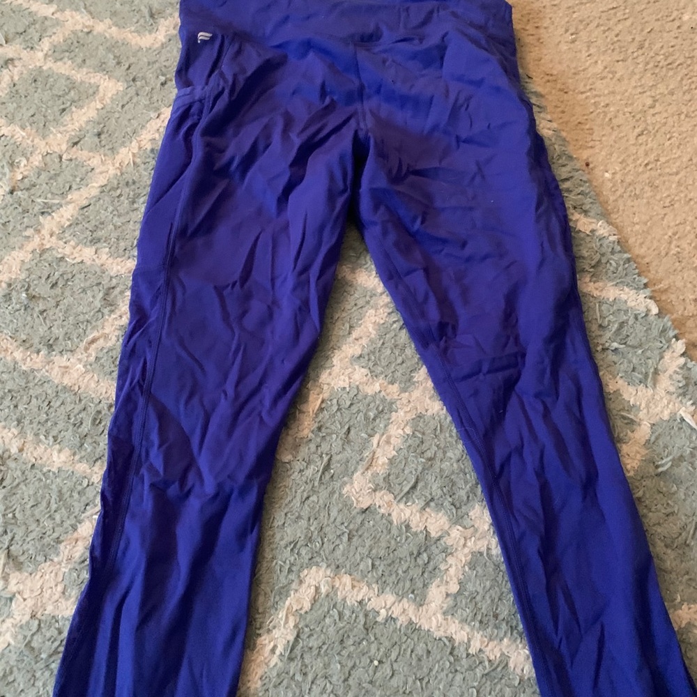 Blue full length leggings